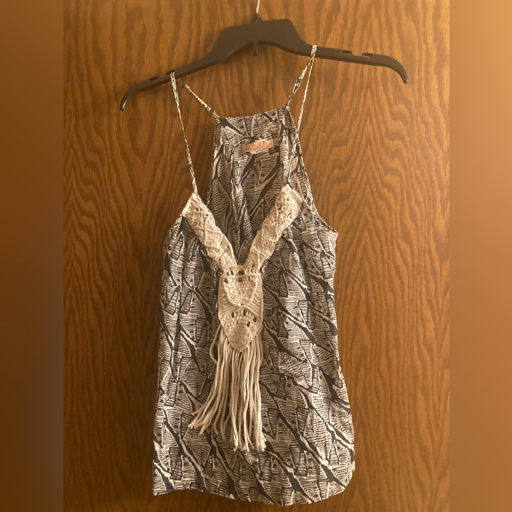 Billabong Navy and White Patterned Camisole